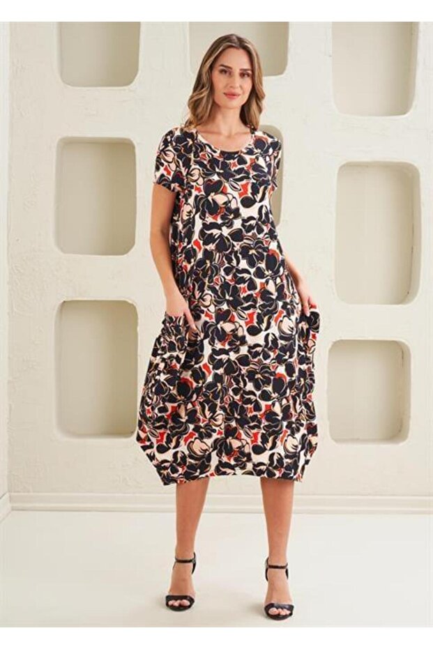 Kadın Örme Viskon Elbise - 45269 - 2