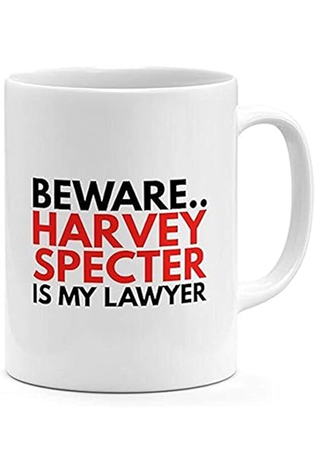 Ceramic Beware Harvey Specter Is My Lawyer TV Show Suits Mug White
