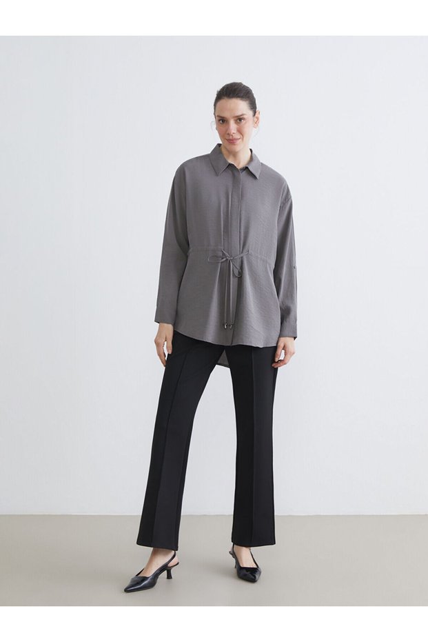 Ozmarka New Season Slim Fit Wide Leg Women's Trousers