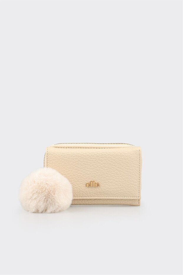 Ekru Kadın Cüzdan - 1