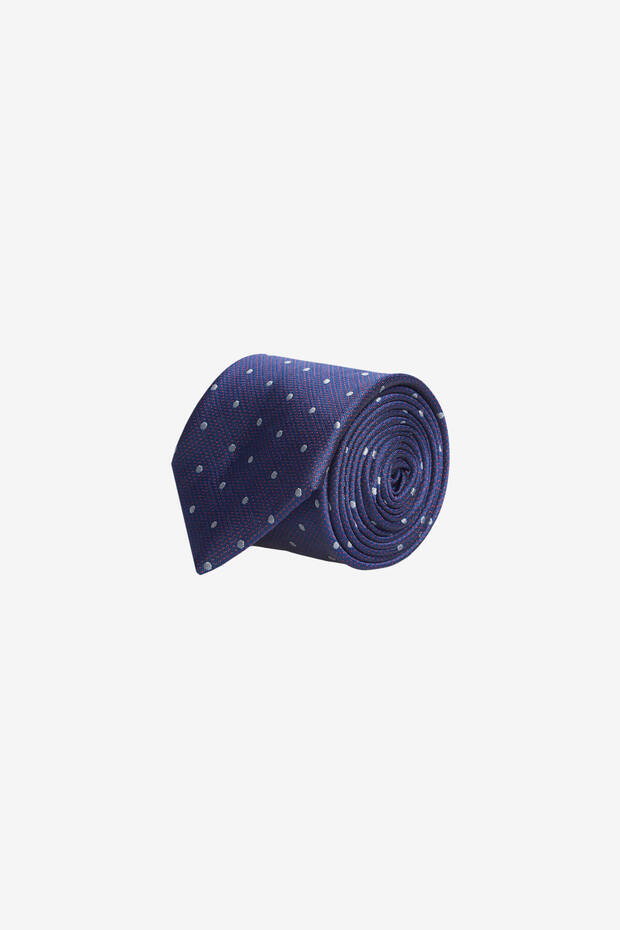 Men's Burgundy-Grey Patterned Tie