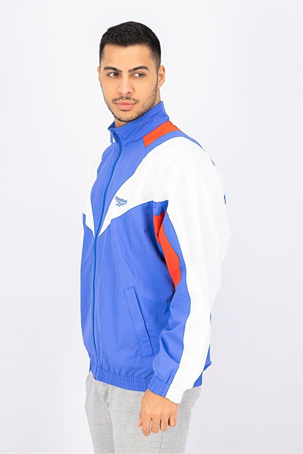Men Classics Twin Vector Track Jacket, Blue Combo - 4
