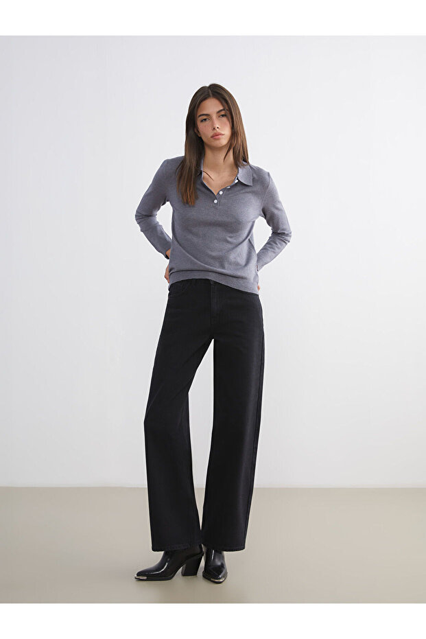Wideleg Women's Jean Trousers