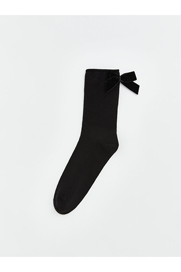 Rmz Gi̇yi̇m Farkiyla Women's Sock Socks with Bow