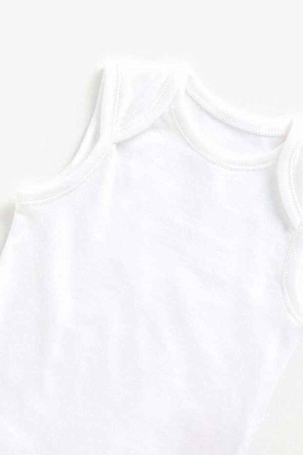 White Sleeveless Bodysuits - 7 Pack - 4