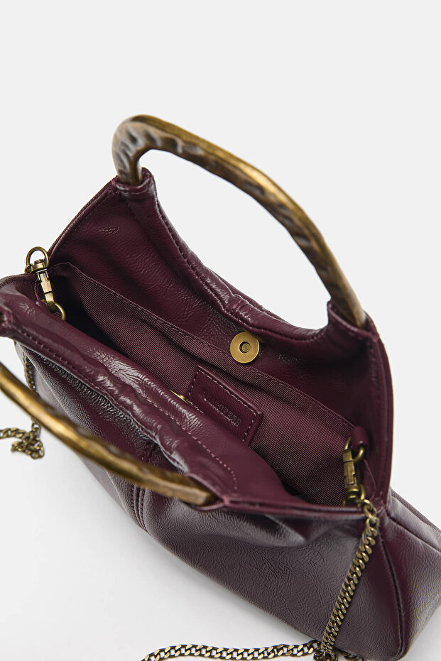 Metal saplı el çantası - 3