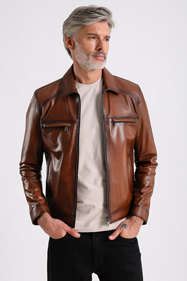 Maroquın Leather Virgina Men's Leather Coat