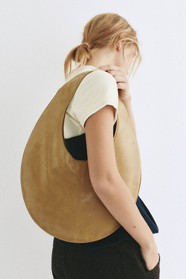 Yuvarlak shopper çanta - 1