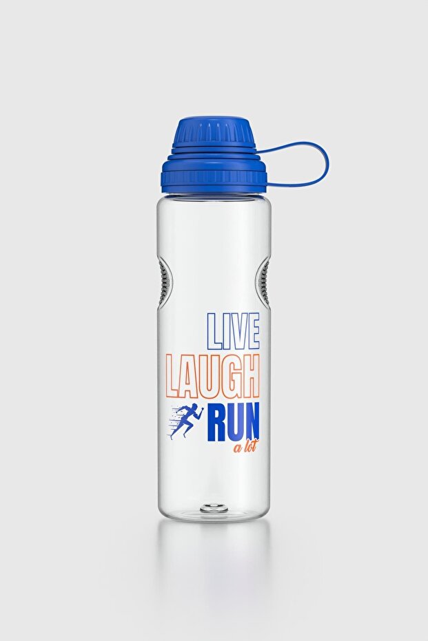 Aegean Script Patterned 750 ml Tritan Flask 912067 Blue - 1