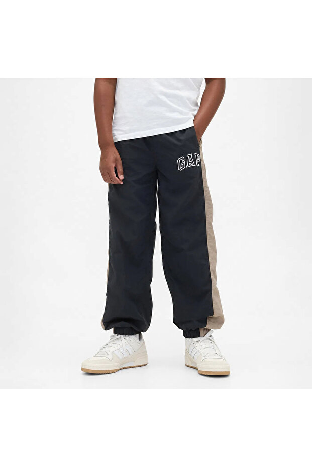 Logo Jogger Çocuk Siyah Eşofman Altı - 2