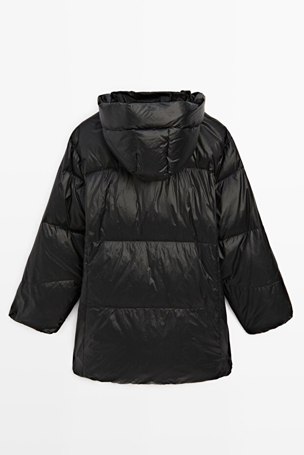 Kapüşonlu şişme mont - 8