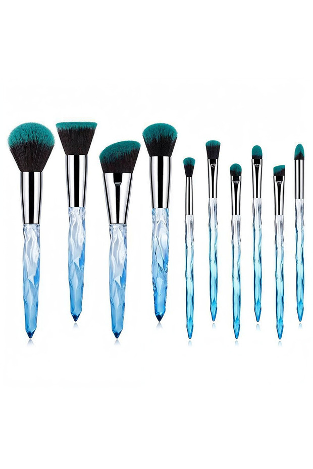 10'lu Kristal Profesyonel Makyaj Fırçası Seti - 3