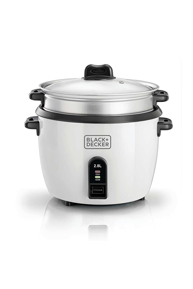 طباخ أرز بلاك+ديكر - 2.8 لتر - أبيض - RC2850-B5