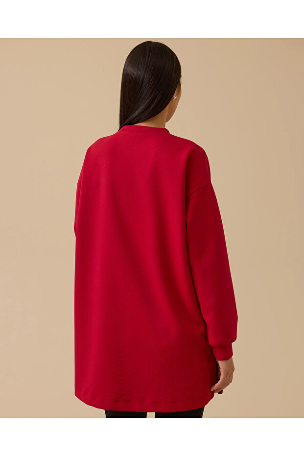 Çiçek Baskılı Sweatshirt - 4