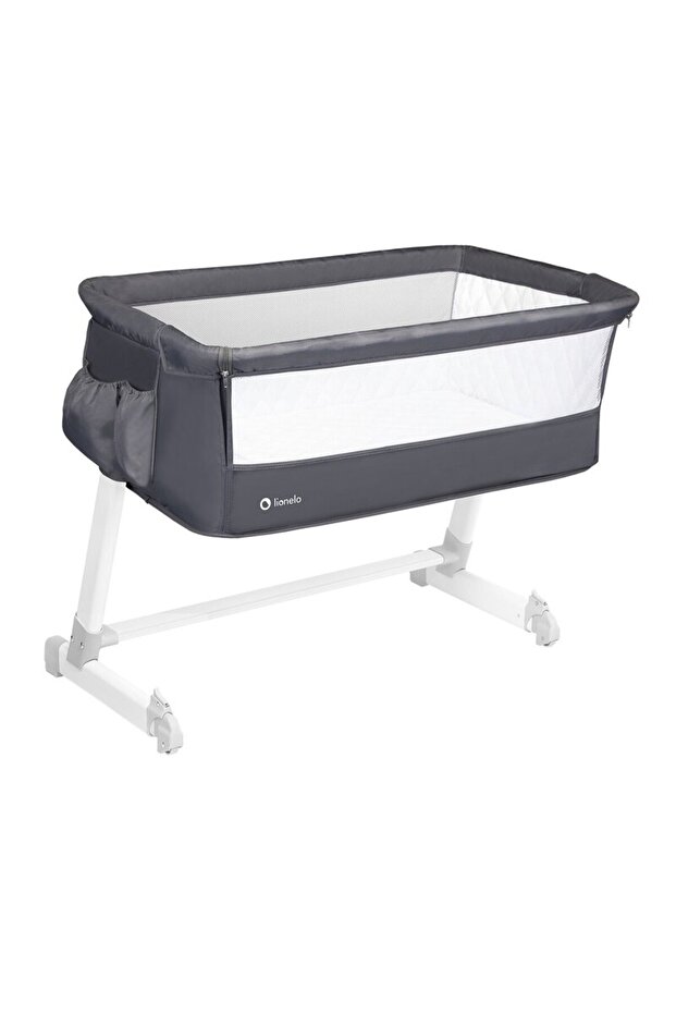 Co-sleeper crib, Lionelo, Theo, 2 in 1, With angle setting, Adjustable in 5 positions, Gray - 1