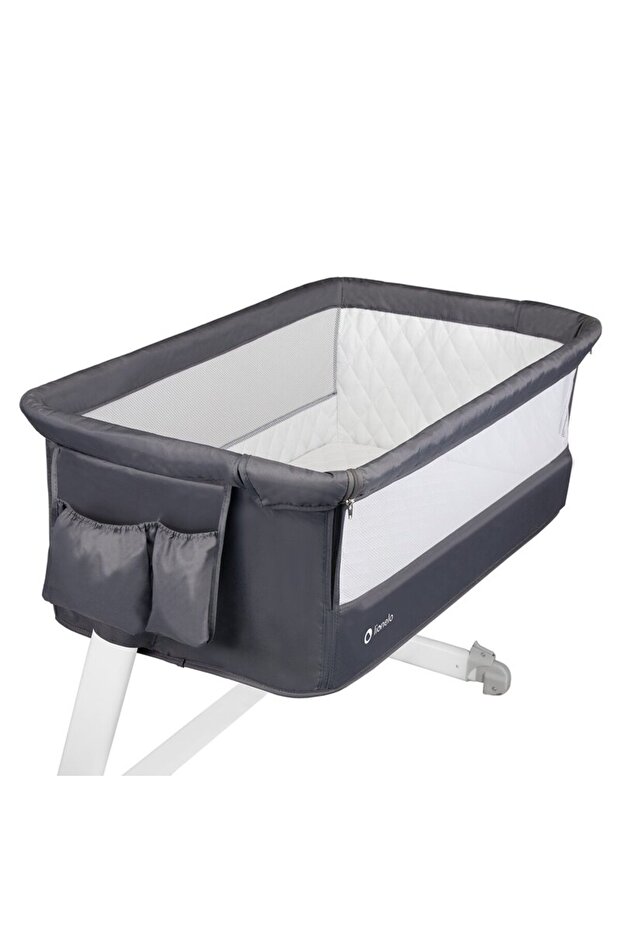 Co-sleeper crib, Lionelo, Theo, 2 in 1, With angle setting, Adjustable in 5 positions, Gray - 7