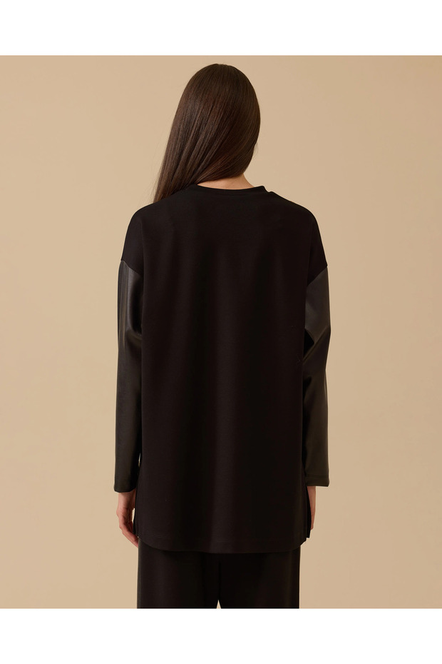 Omuz Nakışlı Sweatshirt - 3