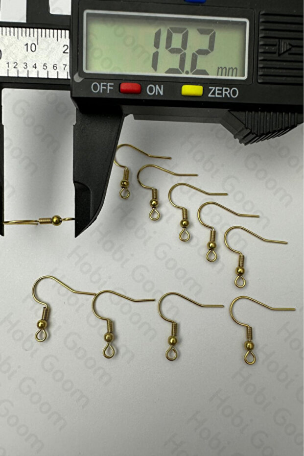 Takı Yapımı / Üretimi İçin Gold Renk Paslanmaz Çelik Küpe Kancası | Küpe Aparatı | 5 çift (10 Adet) - 4