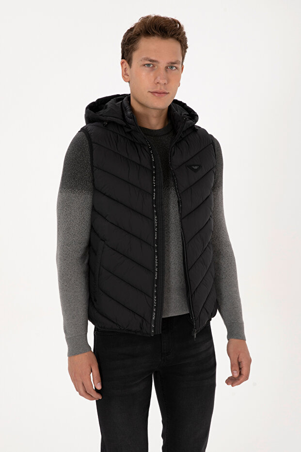 Men's Black Vest 50310038-Vr046