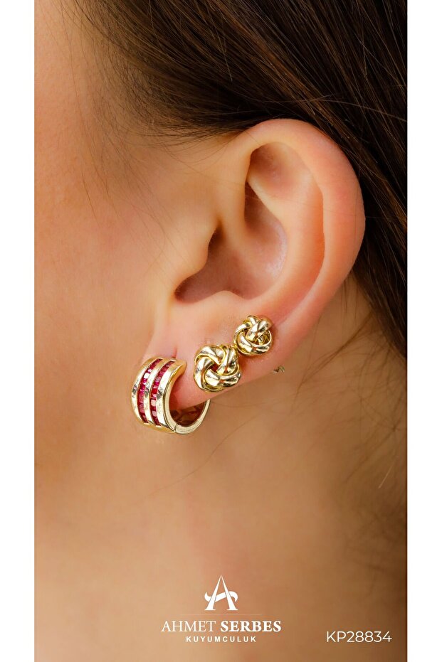 Eterna Taşlı Küpe - 1