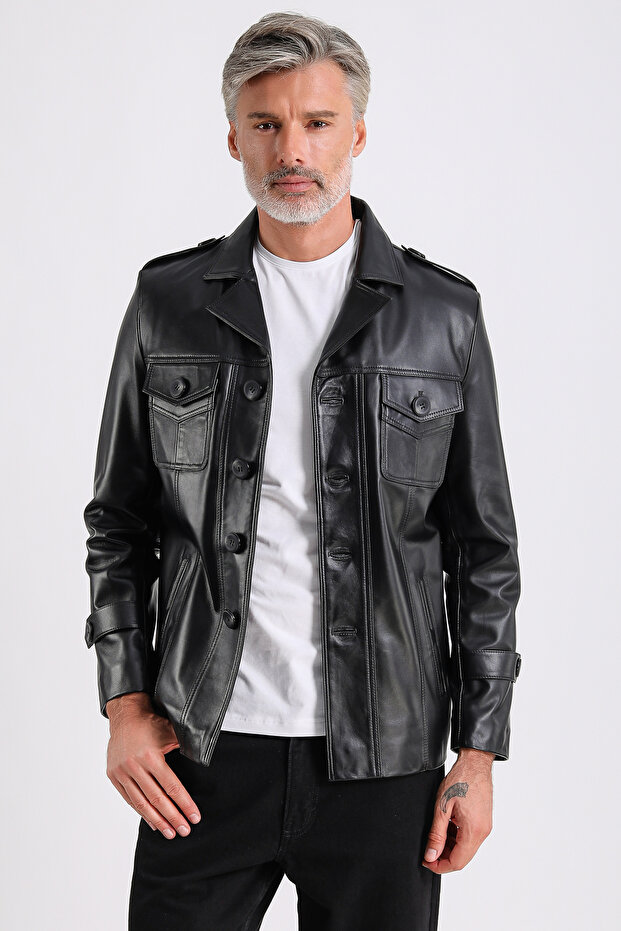 Maroquin Leather Eduardo Men's Leather Coat