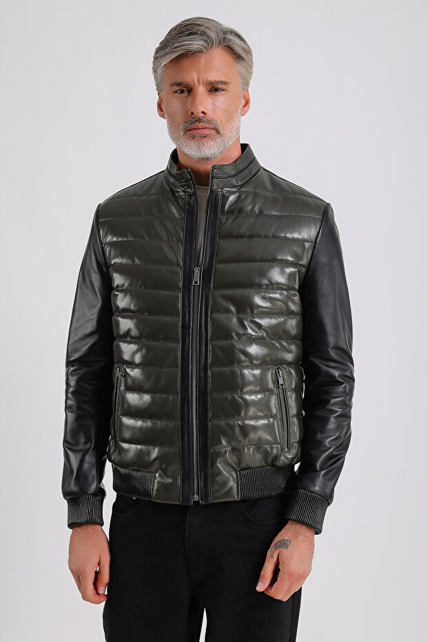 Maroquin Leather Yamal Men's Genuine Inflatable Leather Coat