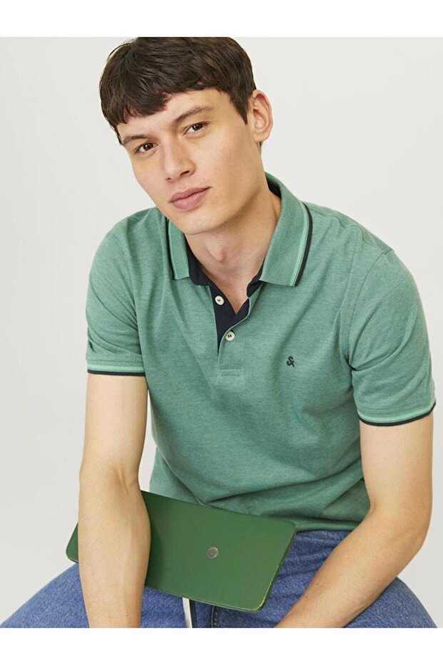 Ceket Einfarbig Polo Tişört - 5