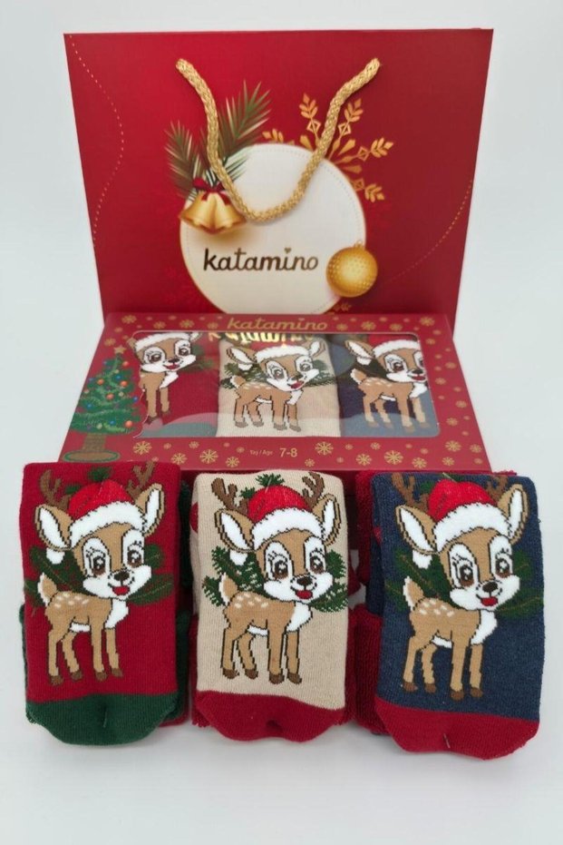 3 Pairs Unisex Winter Children's Towel Socks 1-8 Years Old