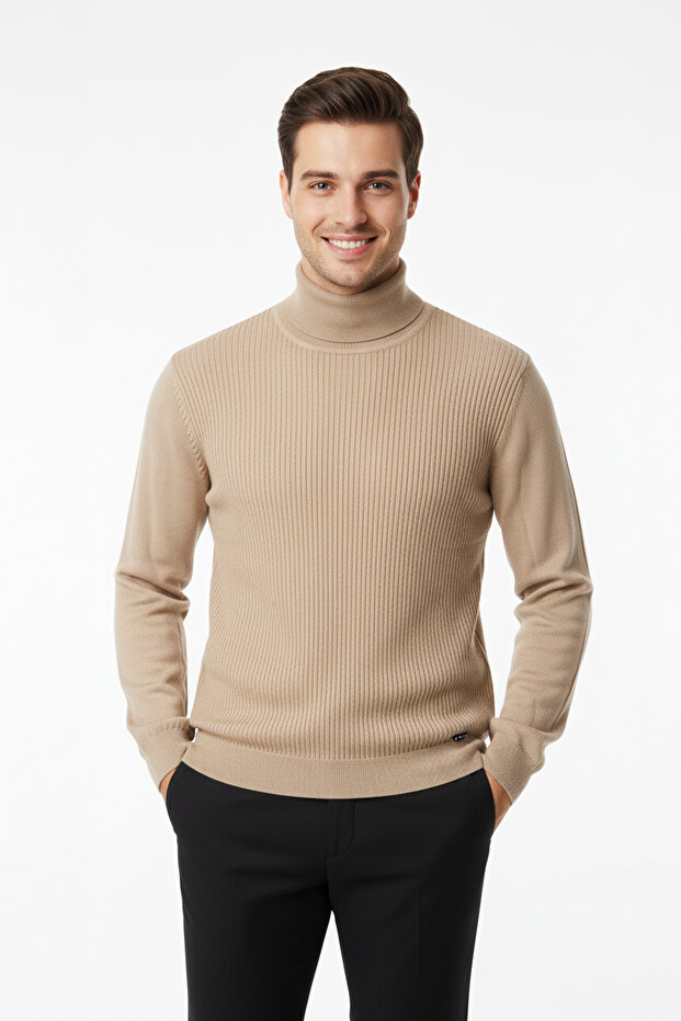 سترة رجالية كلاسيكية بياقة صياد منقوشة - 1