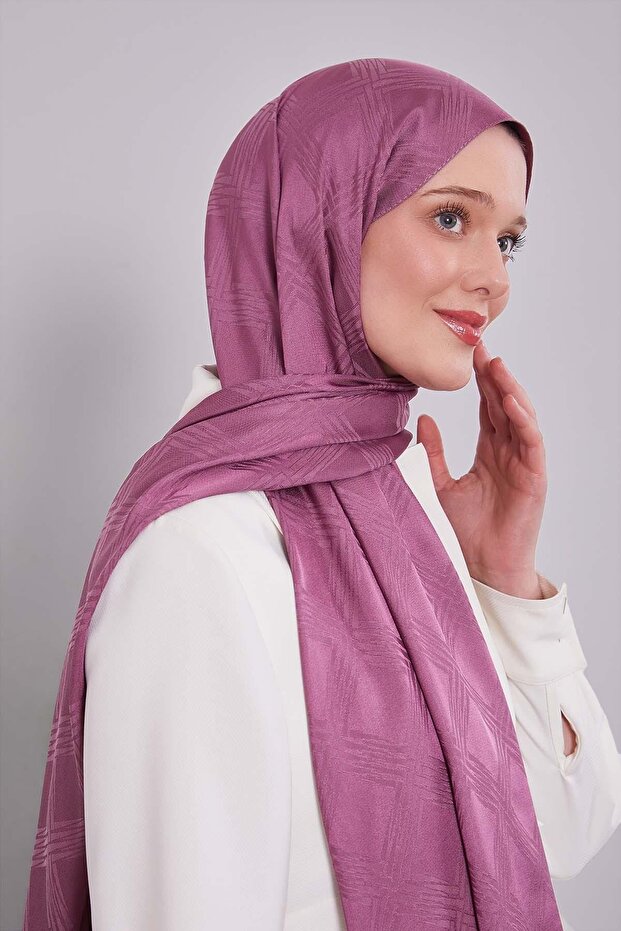 Pembe Jakar Şal - 1