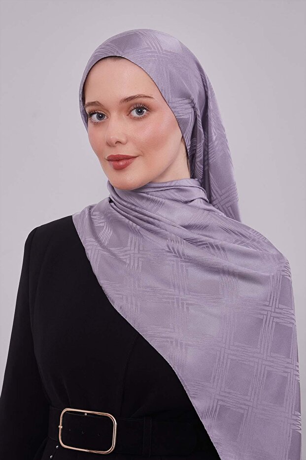 Gray Jacquard Shawl
