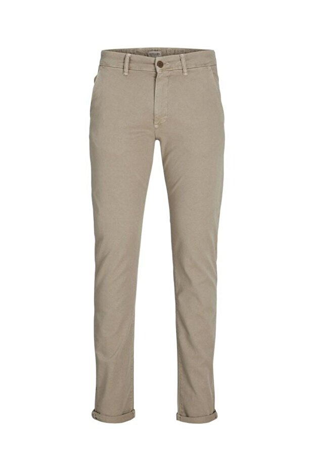 Men's Beige Jpstmarco Jjsouth Chino Pants 12253015-Crockery