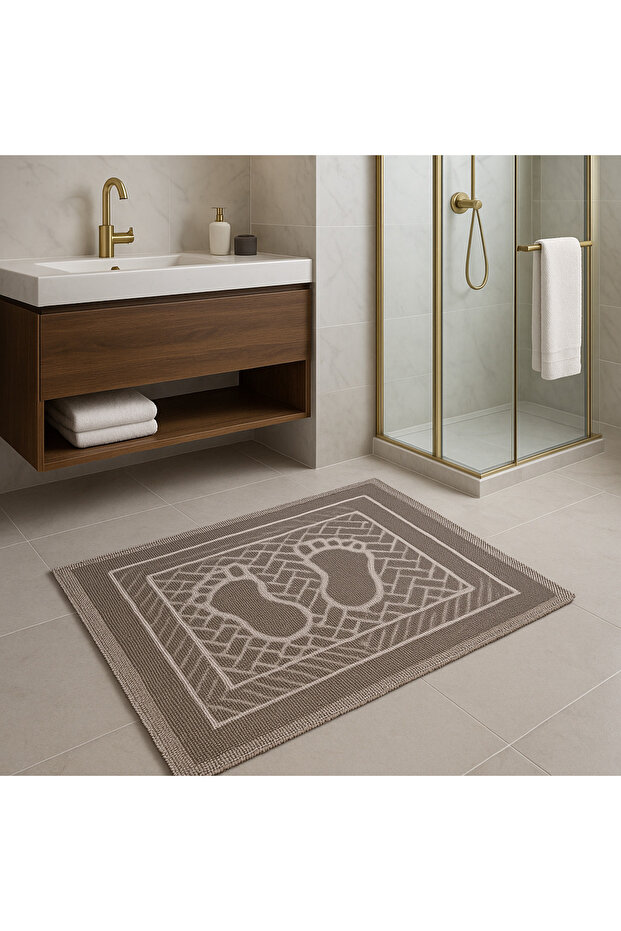 2-Piece Bath and Sink Mat Set – 50X70 cm |   Water Absorbent, Quick Drying, Modern Design