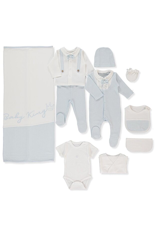 Jakarli Interlock Zibin Set 10 Pieces (Baby King/25) Blue