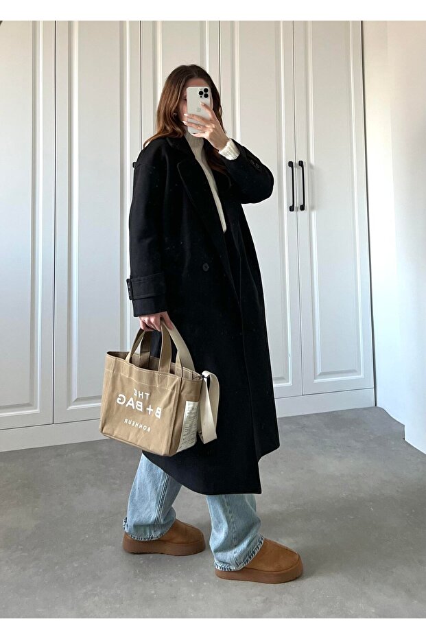 Premium Oversize Stamp Coat - 5