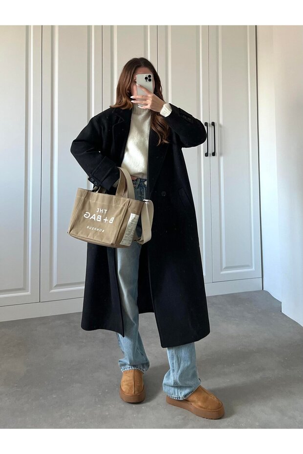 Premium Oversize Stamp Coat - 3