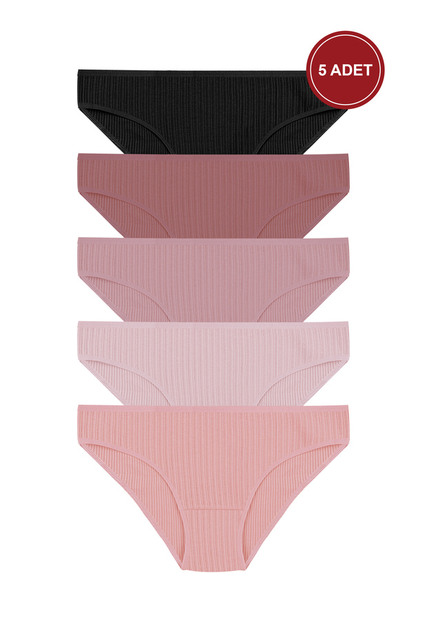 Women's 5-Piece Patterned Cotton Lycra Panties