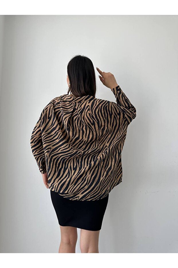 KETEN OVERSİZE GÖMLEK - 4