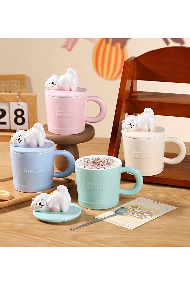 Tatlı Pati Temalı Seramik Kupa - 1