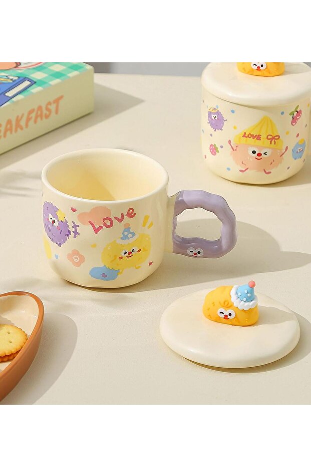Cheerful Clouds Themed Ceramic Mug - 4