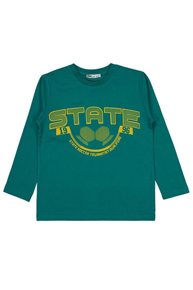 State Printed 6-9 Years Old Sweatshirt - Green