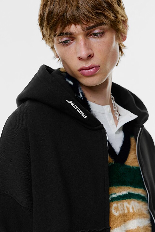 STWD Studio fermuarlı kapüşonlu sweatshirt - 5