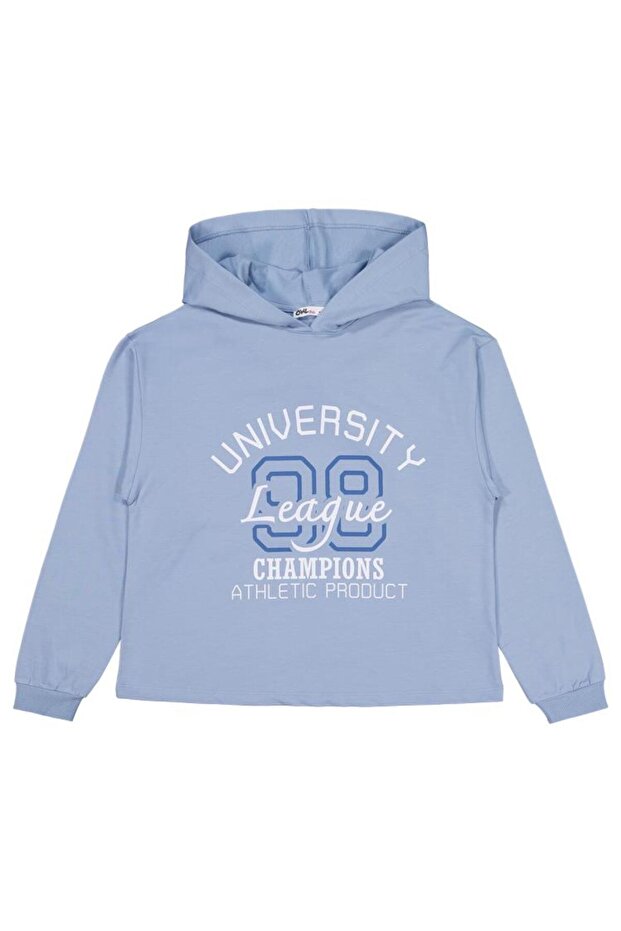 Unıversity Printed 10-13 Years Old Sweatshirt - Blue 11-12 Years Old
