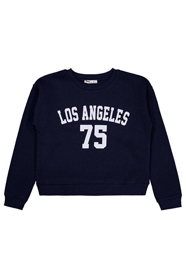 Los Angeles Printed Sweatshirt for Ages 10-13 - Navy Blue