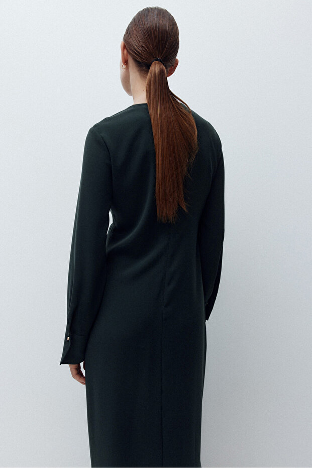 MAMA Drapeli Elbise - 4