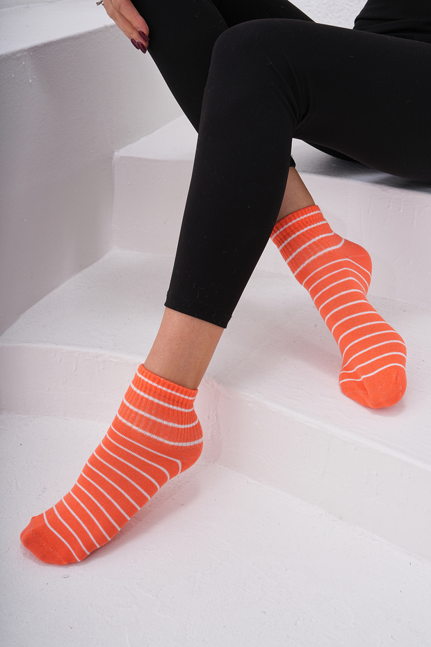 Looped (Seamless) 100% Cotton Breathable Anti-Sweat Women's Socks, Booties Socks