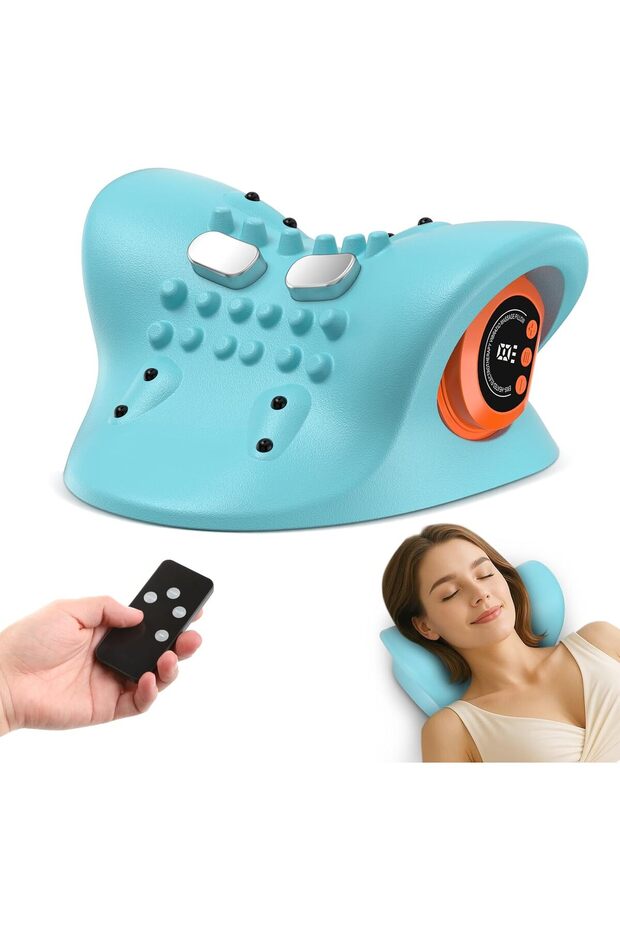 Neck Massager 2025 – 3-in-1 Portable Massager with Heat & Stretch