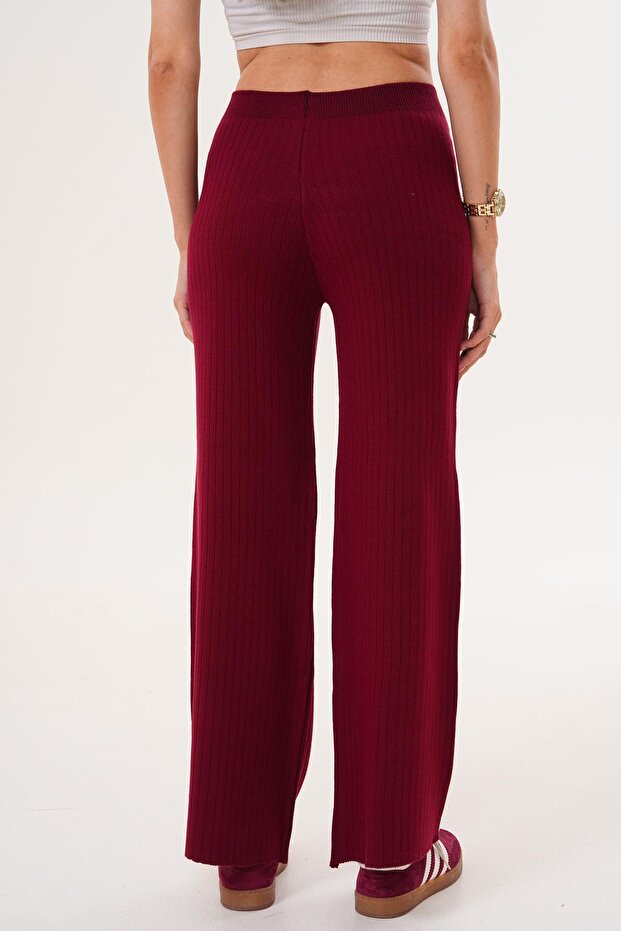 Kadın İspanyol Paça Triko Örme Pantolon 255048 - - 4