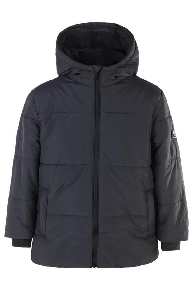 Hooded Puffer Jacket for Ages 10-13 - Gray 11-12 Years