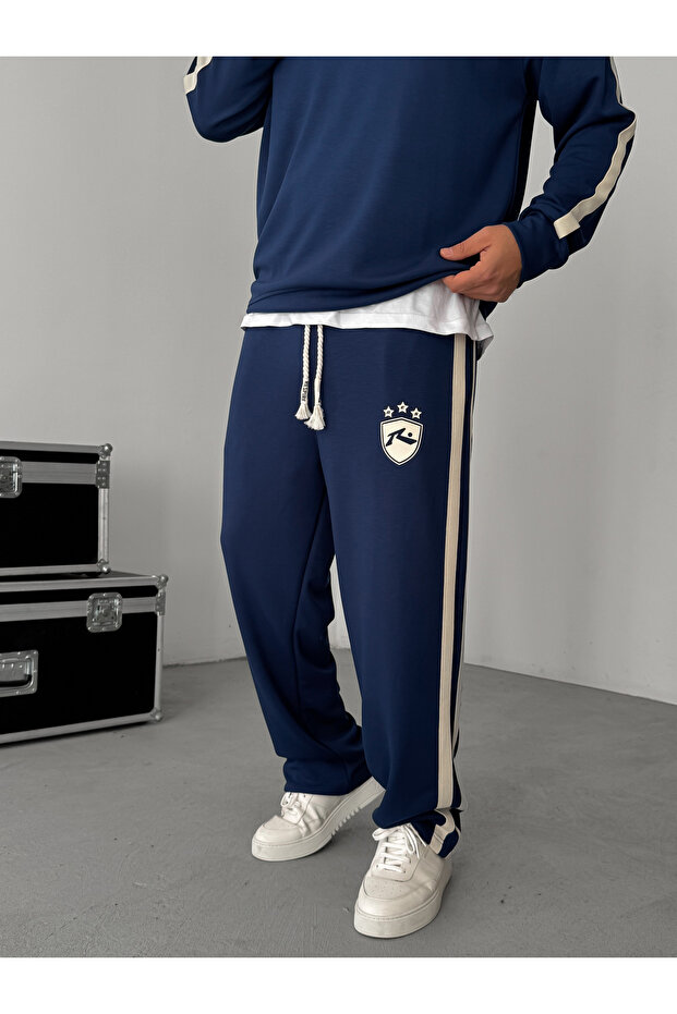 Lacivert R Kabartmalı Eşofman RES-1042 - 1